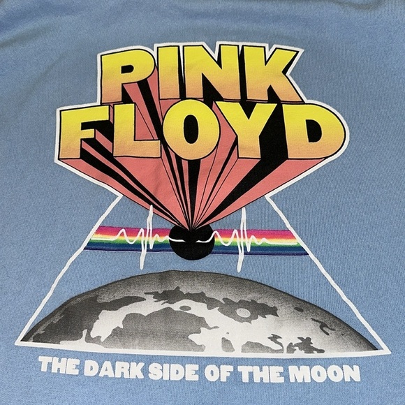 Pink Floyd Dark Side Of The Moon Graphic Cotton Blnd Blue Band Hoodie XL - Picture 7 of 9